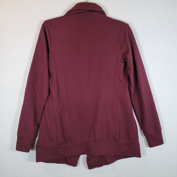 AllSaints Womens Delia Waterfall Open Front Cardigan Womens Size Small Red Cozy - Picture 8 of 8